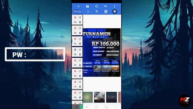 Bagi File PLP POSTER TOUR ONE DAY FREE FIRE || Tutorial Pixellab Di Android - File No Pasaran
