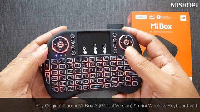 Mini Wireless Touchpad Keyboard For Mi Box 3- Type Smartly & Play Games On Your TV
