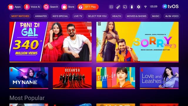 SANUSA Ai TvOS 3.0 , Sanusa Cloud Tvos,  Tv Launcher