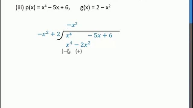 Divide P(x) = X^4 – 5x + 6 By G(x) = 2 – X^2 (and Find Remainder) - Teachoo