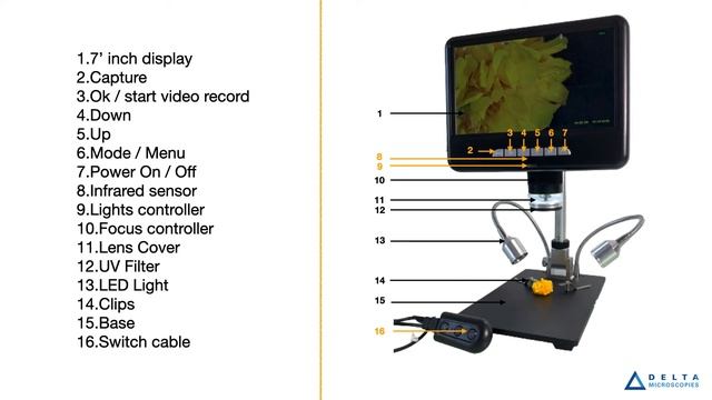 Digital Monocular Microscope With LCD Screen