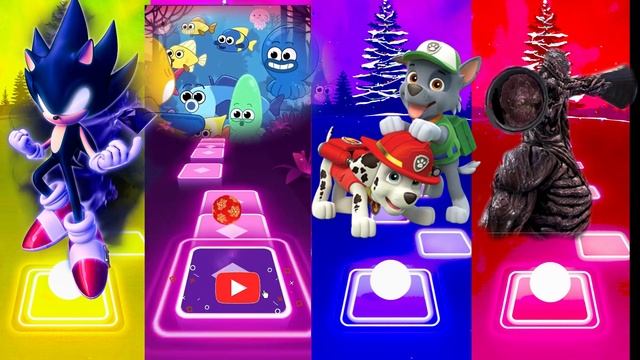🔴Sonic  🆚Baby Shark  🆚 Paw Patrool  🆚  Siren Head Tiles Hop