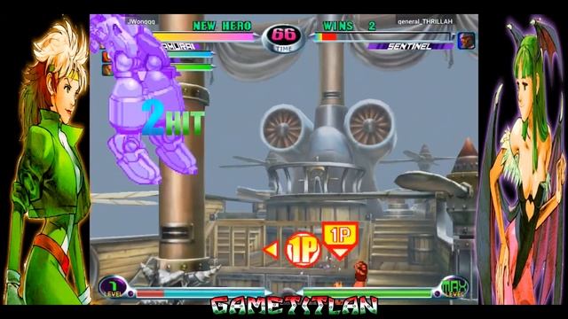 Marvel Vs Capcom 2 -JUSTIN WONG Vs GENERAL_THR1LLAR,PT 1 ,Flycast,CHAQN2,TLELOC,BahamianKing Gaming