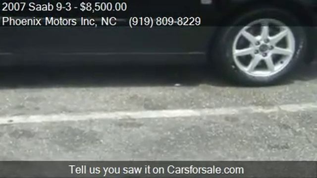 2007 Saab 9-3 2.0T 2dr Convertible For Sale In Raleigh, NC 2