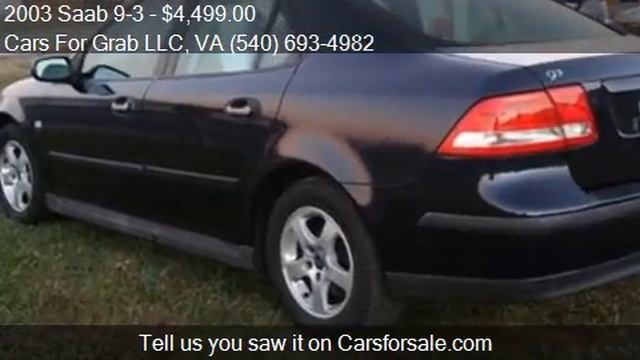 2003 Saab 9-3 Linear 4dr Sedan for sale in Fredericksburg, V