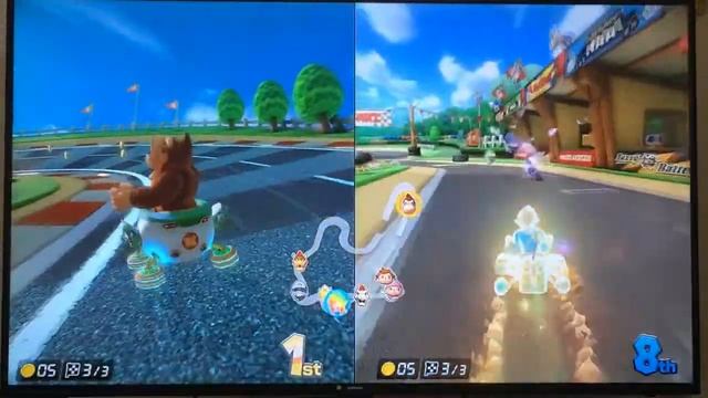 Mario Kart 8 Deluxe 2-Player SPLIT SCREEN Gameplay! (Nintendo Switch) Part 3 | Barbie Toyz Tv