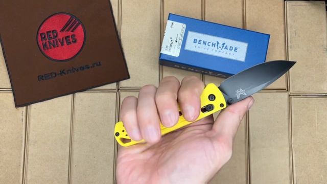 Benchmade Bugout 535 желтый с черным клинком - обзор реплики!