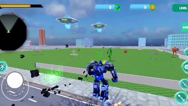 FLYING BATTLE R ROBOT CAR GAME FOR ANDROID GAME PLAY...