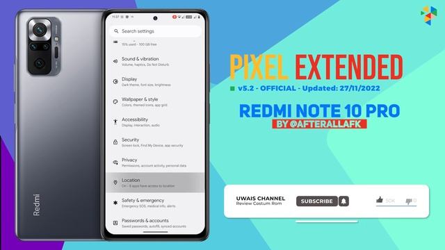 PixelExtended V5.2 - OFFICIAL | Android 13 For Redmi Note 10 Pro