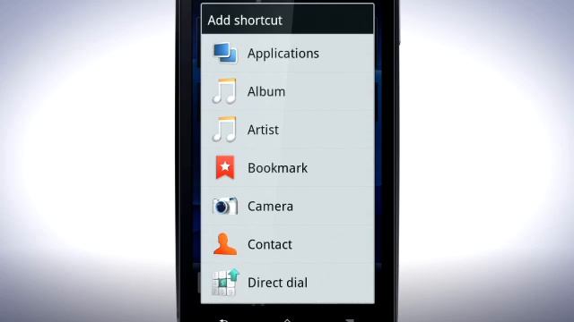 Xperia™ Arc - The Home Screen