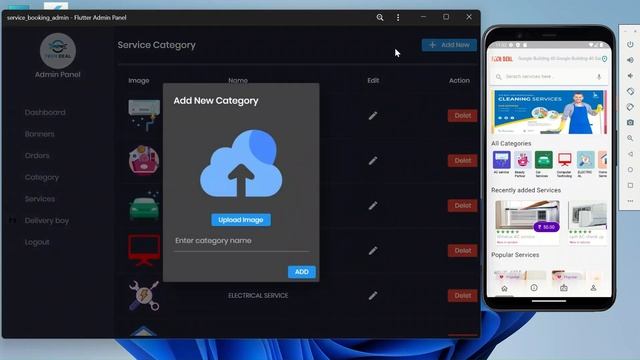 Flutter Hybrid Service Booking App, Admin & Technician App For  Android, IOS & Web.