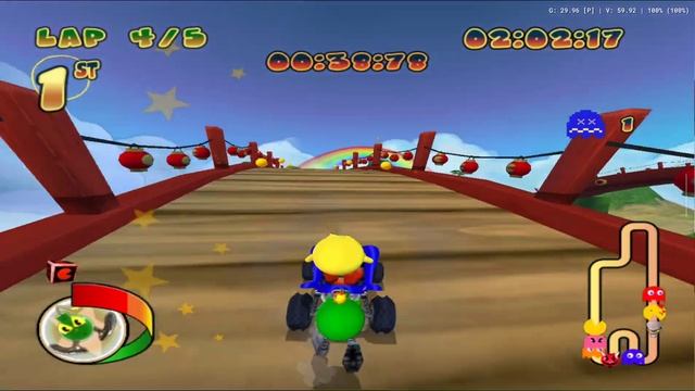 Ayn Odin Pro - AetherSX2 - Pac-Man World Rally (Settings At The End Of Video)