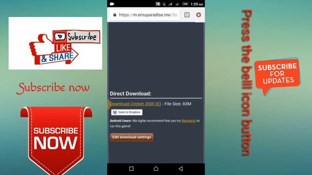 How To Download Ea Cricket 2000 In Android With Only 83 Mb|RighteousYoutuber