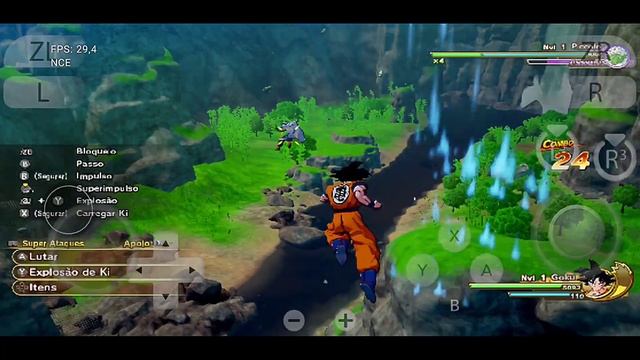 [YUZU NCE ANDROID 10] ✅😍INCRÍVEL DRAGON BALL KAKAROT Z RODANDO NO S9 PLUS 30FPS LISO  MELHOR CONFIG
