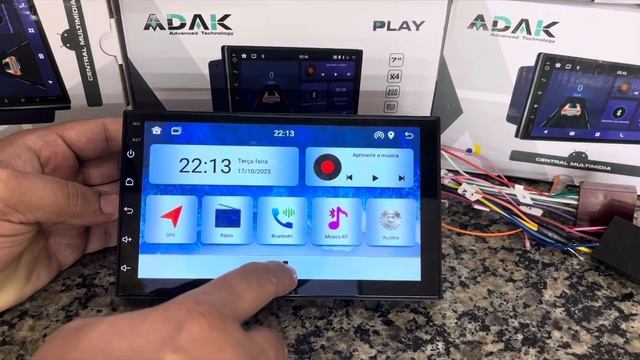 Multimídia Android 13 CarPlay 2/32GB Adak 7232
