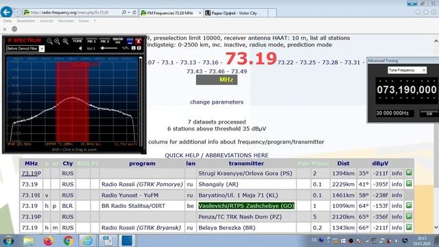 FM DX Es - 160619 0714UTC - 73.19I (/70.55) Radio Rossii (RUS) Belaya Berezka (BR) 0.2kW! 1343km