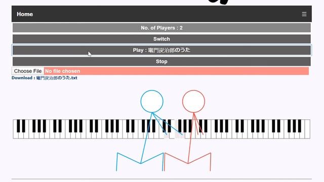 【鬼滅之刃】竈門炭治郎のうた - 鬼滅の刃 KimetsunoYaiba OP 19 - 火柴人彈琴演奏 - Matchstick Man - 2 Players