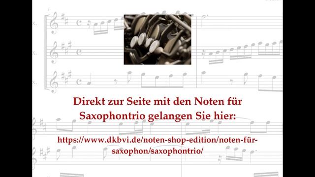 Johann Sebastian Bach: Sinfonia Nr. 1 BWV 787 - Saxophontrio