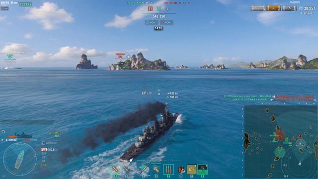 Мир Кораблей KWANT ранги 10lvl MrSanych7 первая катка Зоркий, зашла лодка