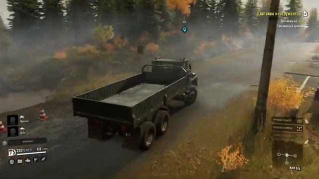 Кооп в SnowRunner с Юрой и Артёмом #18. Доставка тентованного прицепа.