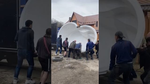 Доставка и разгрузка (вручную) композитной чаши Бриз