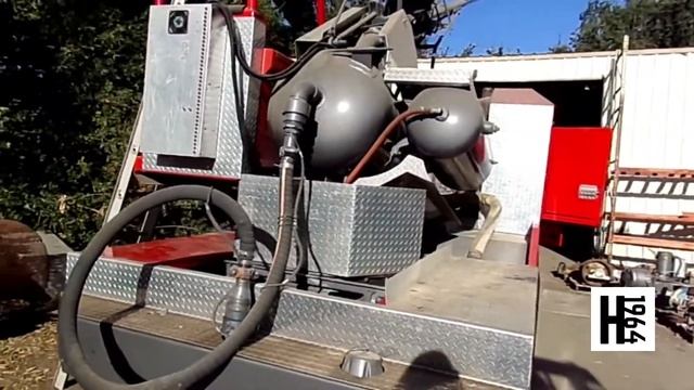 Lot # 189A: FIRE SUPPRESSION CANNON 750 CFM COMPRESSOR, CUMMINS-ENGINE ON KENWORTH T800 TRUCK
