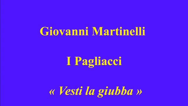 Giovanni Martinelli   Pagliacci   Vesti La Giubba   Gramophone DB 1139