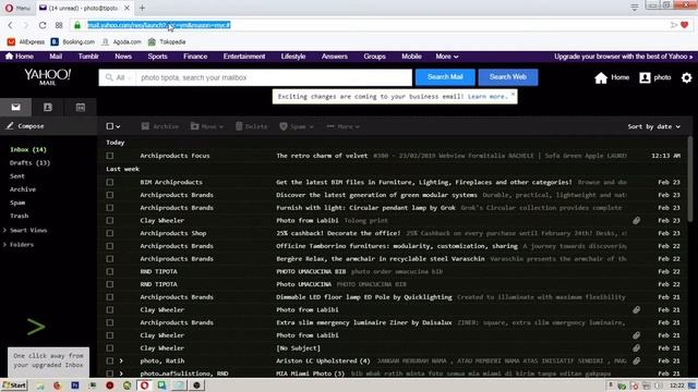 Yahoo Mail OLD Theme At Opera AND Switching Between Emails