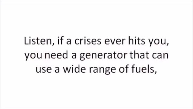 The Widest Range Fuel Sources Alternative Power Generator Premium DIY Instructional Guide