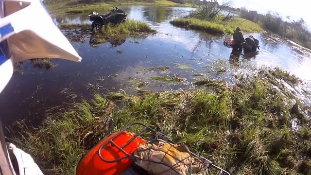 проехали болотце