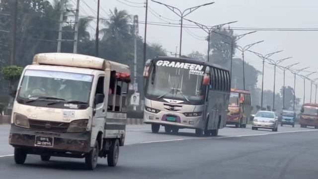 Desh Travers Hyundai & 1j Non AC Bus Deeper 🔥 BD Bus Deeper Show On Running View ❤️