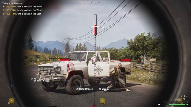 Far Cry 5 Playthrough: Pt 12 - 1 GUN. 3 ARMORED TRUCKS