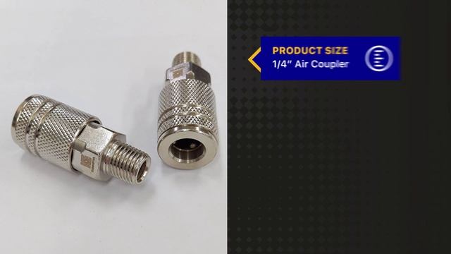 Introduction To Industries Steel 1/4 MNPT Air Coupler Fitting