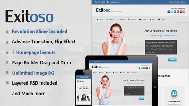 Exitoso Multi-Purpose WordPress Theme | Themeforest Website Templates And Themes