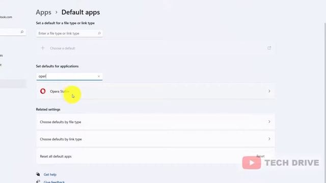 How To Make Opera Default Browser In Windows 11 | 10 | 8 | 7 - Quick Tutorial [ TECH DRIVE ]
