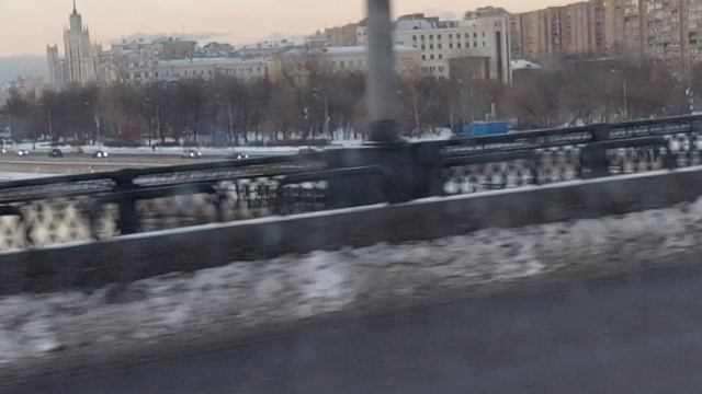 поездка зимой по Москве на трамвае