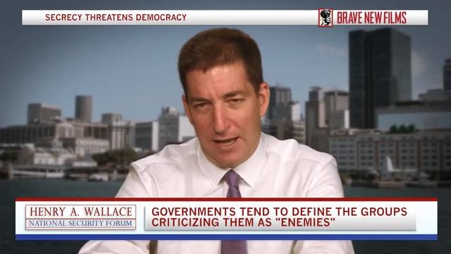 Glenn Greenwald On Surveillance • Henry A  Wallace National Security Forum • BRAVE NEW FILMS