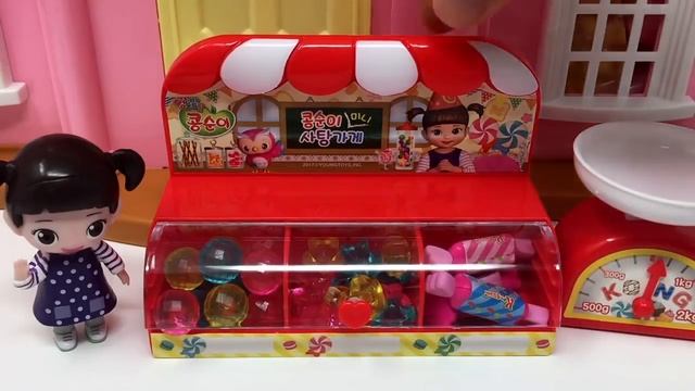 Tayo Colorful Bus And Pororo Mini Candy Store Toys 타요와 뽀로로 콩순이 사탕가게