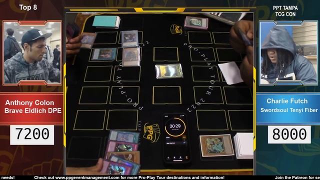 TCG CON YGO Tampa REGIONAL QUALIFIER  Top 8 | Brave Eldlich DPE Vs Sword Soul Tenyi Fiber