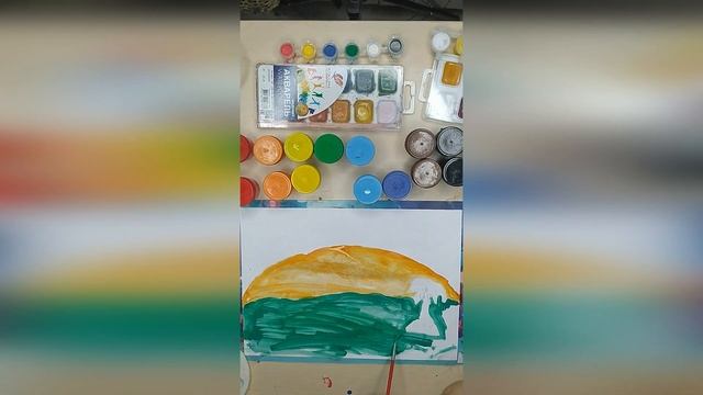 Обалденный рисунок заката солнца!