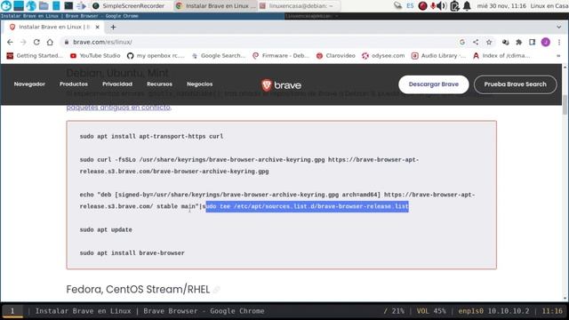 INSTALAR BRAVE Browser [Linux Debian 12 - Bookworm] 🐧✅