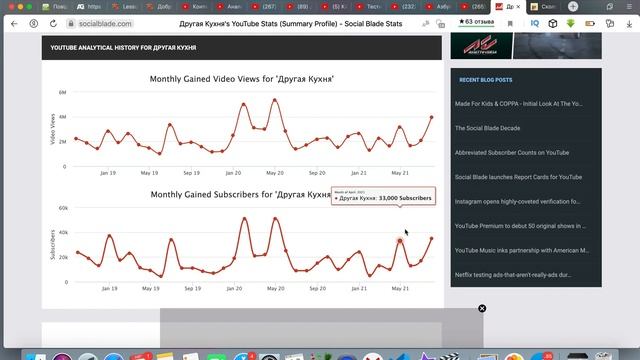 Доход канала Другая Кухня.Svetlana Müller