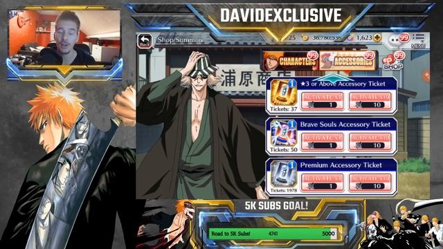 100 BRAVE SOULS ACCESSORY TICKETS SUMMONS! FIRST MULTI LUCK??!! [Bleach Brave Souls]