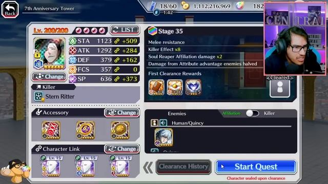 Bleach Brave Souls: 7th Tower SENKAIMON 50 ANDARES COMPLETO