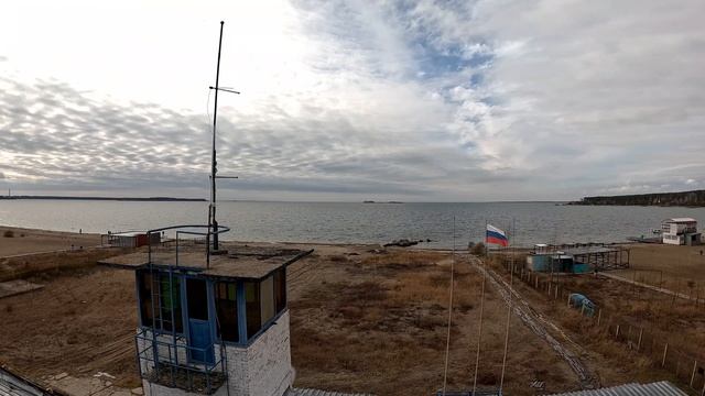 Осеннее Обское море. Центральный пляж