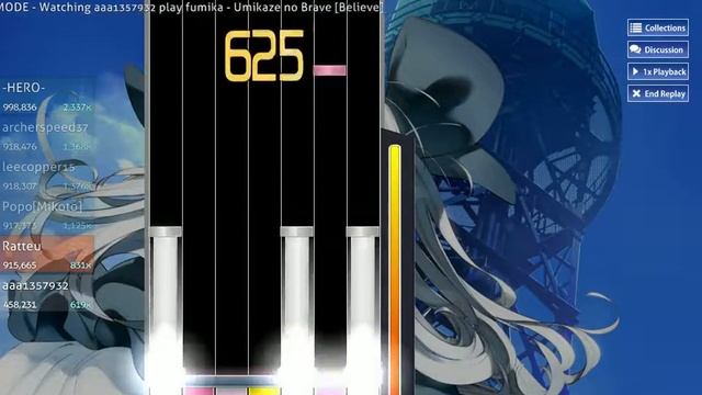 Osu! Mania Fumika - Umikaze No Brave [Believe]