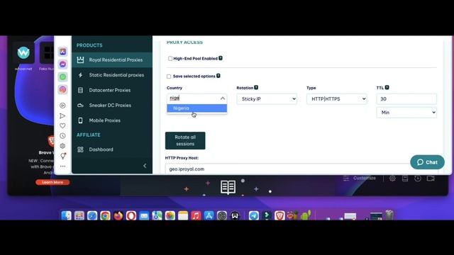 Ip Royal Proxy Setup On Brave Browser.