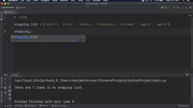 Python - Tutorial 7 - Lists