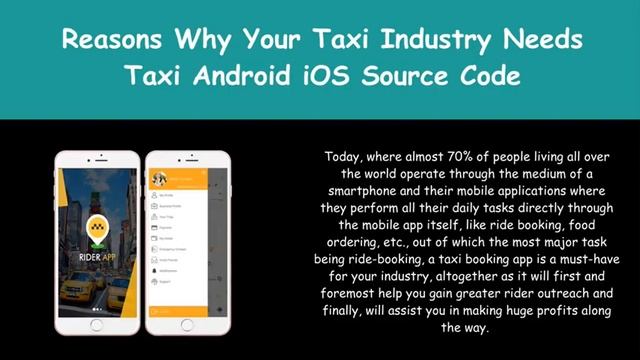 Taxi Android & IOS Source Code For Application Of Ride-Hailing Business