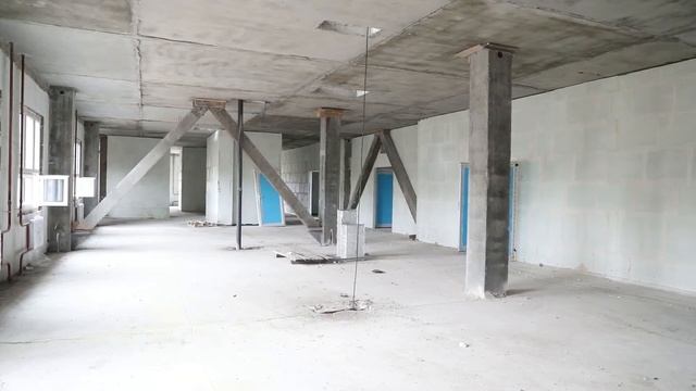 Строительство хирургического корпуса Курганского онкодиспансера. Октябрь 2022 г.